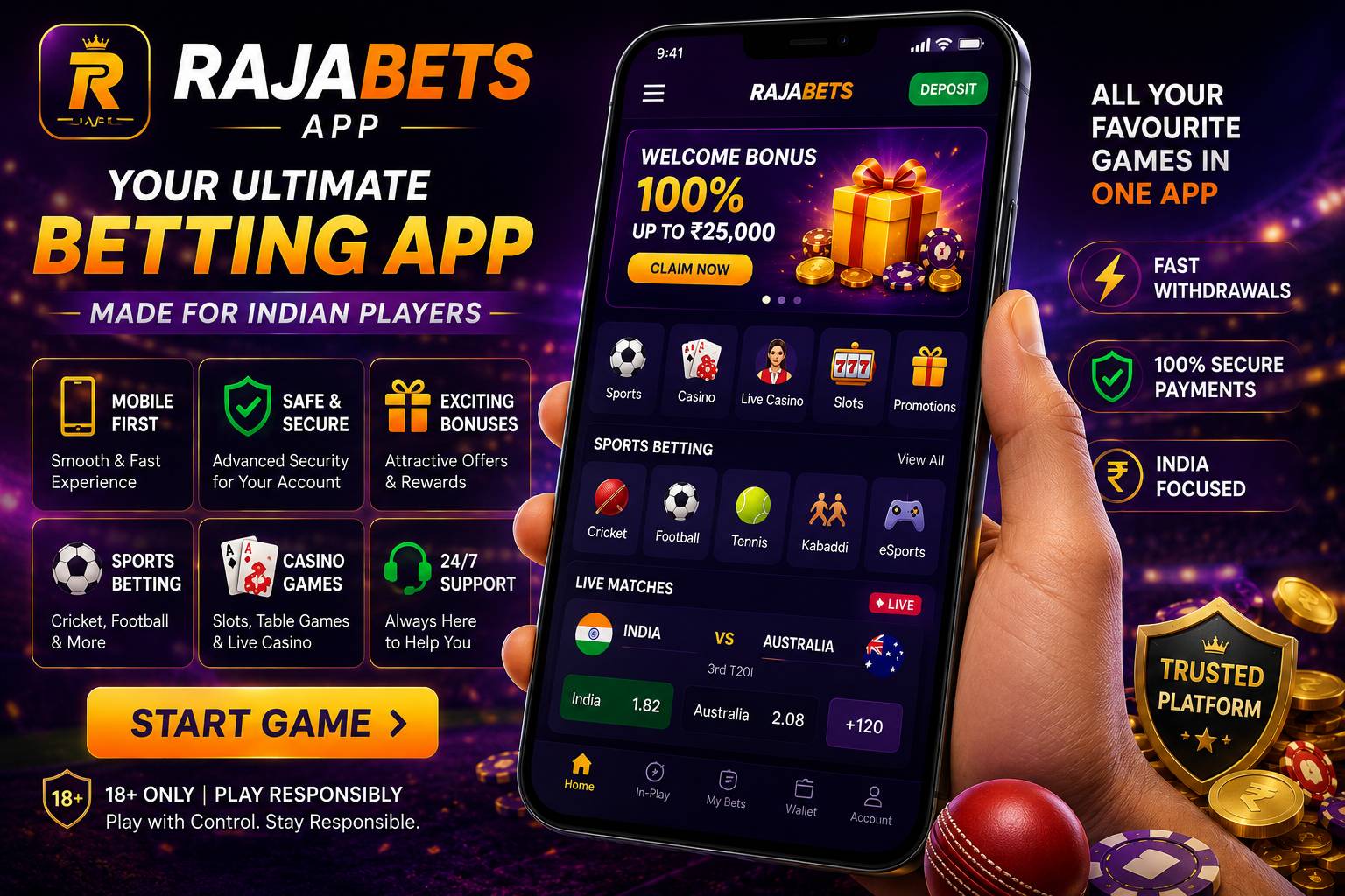 Rajabets App mobile betting experience